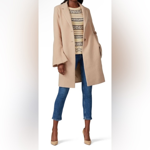 Derek Lam Camel Bell Sleeve Coat - Size 46 (US 10) - Picture 1 of 12